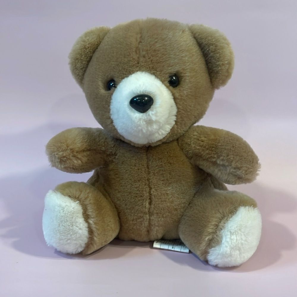 Vintage 1988 ganzbros toys Tan & White Teddy Cream Excellent Used Condition 6.5”